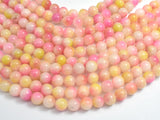 Jade - Pink & Yellow, 8mm Round-BeadDirect