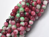 Jade - Red & Green, 8mm Round-BeadDirect