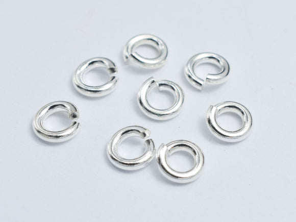 10pcs 925 Sterling Silver Open Jump Ring, 5mm-BeadDirect
