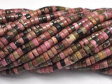 Rhodonite, Approx. 2x4mm, Heishi Disc-BeadDirect