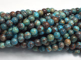 Blue Calsilica Jasper Beads, 6mm (6.3mm) Round Beads