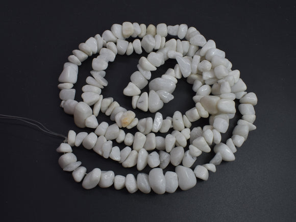 White Jade, 7-15mm Chips Beads, 34 Inch-BeadDirect