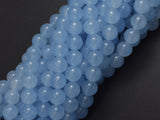 Jade - Aqua Blue, 8mm Round-BeadDirect