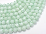 Green Angelite Beads, 8mm Round-BeadDirect