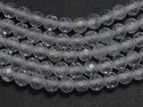 White Topaz Beads, 3mm (2.8mm) Micro Faceted Round-BeadDirect