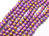 Mashan Jade - Purple, 6mm (6.5mm) Round-BeadDirect