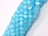 Selenite - Blue, 8mm (8.5mm) Round-BeadDirect