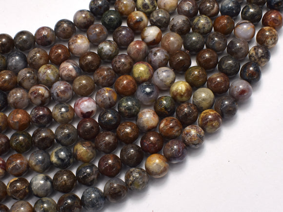 Pietersite, 7.8mm Round Beads-BeadDirect