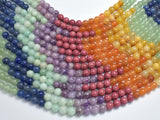 Mixed Stone, Rhodonite, Amazonite, Aventurine, Lepidolite, 6mm (6.7mm)-BeadDirect