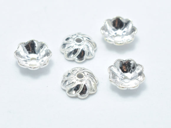 17pcs 5mm 925 Sterling Silver Bead Caps, 5x2mm Flower Bead Caps-BeadDirect