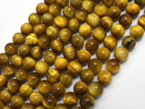 Golden Tiger Eye, 8mm (8.5mm) Round-BeadDirect