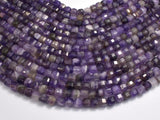 Amethyst, 5.5x5.5mm Faceted Cube Beads, 13 Inch-BeadDirect