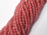 Jade - Strawberry Quartz Color, 4mm (4.5mm)-BeadDirect