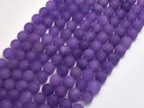 Matte Jade - Purple, 8mm Round-BeadDirect