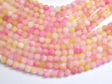 Matte Jade - Pink & Yellow, 6mm Round-BeadDirect