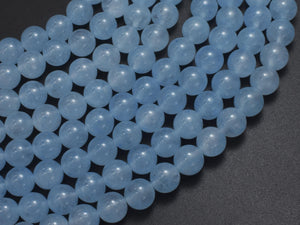 Jade - Aqua Blue, 8mm Round-BeadDirect