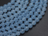 Jade - Aqua Blue, 8mm Round-BeadDirect
