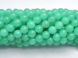 Jade - Green 8mm Round Beads-BeadDirect