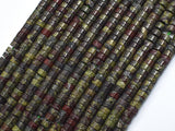 Dragon Blood Jasper, 2x4mm Heishi Disc-BeadDirect
