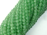 Green Aventurine 4mm (4.8mm) Faceted Round Beads-BeadDirect