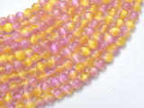 Selenite - Pink & Yellow, 6mm (6.5mm)-BeadDirect