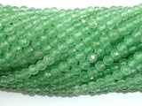 Green Aventurine 4mm (4.8mm) Faceted Round Beads-BeadDirect