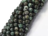 Pyrite in Green Jade, 8mm (8.5mm) Round