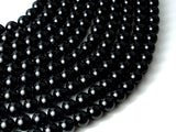 Black Tourmaline Beads, 8mm (8.5mm) Round Beads