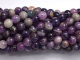 Purple Fluorite, 8mm Round Beads-BeadDirect