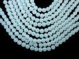 White Opalite Beads, 8mm, Round Beads-BeadDirect