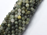 Green Line Quartz, 6mm Round Beads-BeadDirect