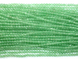 Green Aventurine 4mm (4.8mm) Faceted Round Beads-BeadDirect