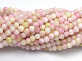 Jade - Pink & White, 4mm (4.5mm)-BeadDirect