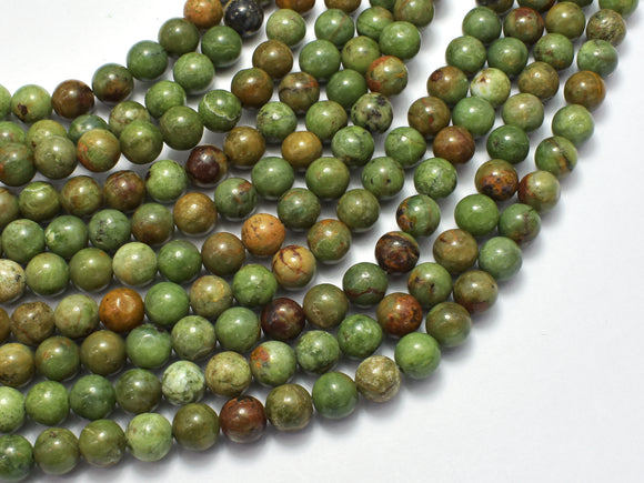 Green Opal Beads, 6mm Round Beads-BeadDirect