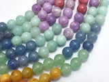 Mixed Stone, Rhodonite, Amazonite, Aventurine, Lepidolite, 8mm (8.6mm)-BeadDirect