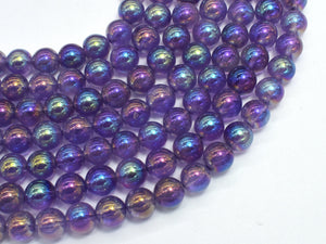 Mystic Coated Amethyst 8mm Round-BeadDirect