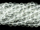 Clear Quartz Beads, 8mm Faceted Round Beads-BeadDirect