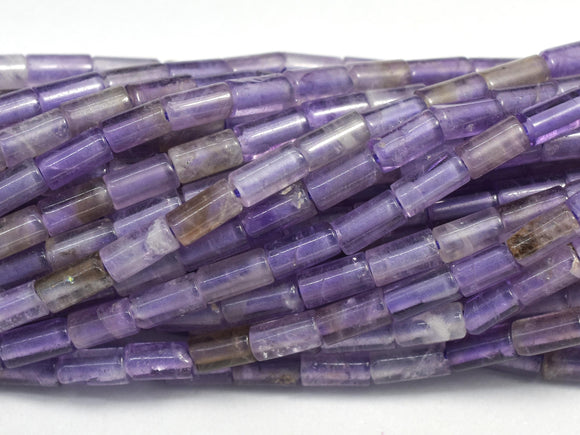 Amethyst, Approx. 2x4mm, Tube Beads