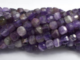 Amethyst, 5.5x5.5mm Faceted Cube Beads, 13 Inch-BeadDirect