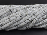 White Howlite, 2x4mm, Heishi Disc-BeadDirect