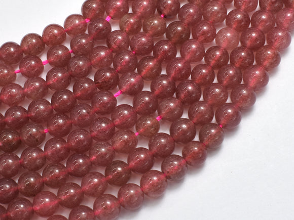 Strawberry Quartz Beads, Lepidocrocite, 6mm Round Beads-BeadDirect