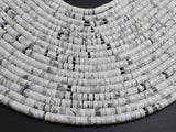 White Howlite, 2x4mm, Heishi Disc-BeadDirect