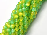 Selenite - Green & Yellow, 8mm (8.5mm)-BeadDirect