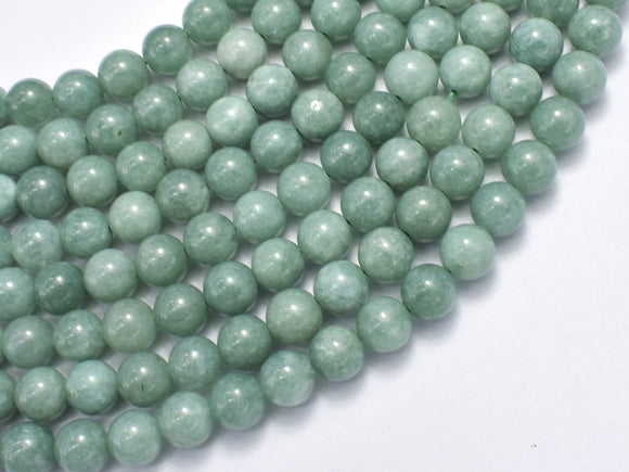 Malaysia Jade Beads- Burma Jade Color, 8mm (8.4mm) Round-BeadDirect