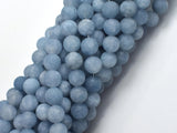 Matte Jade - Aquamarine Color, 8mm Round-BeadDirect