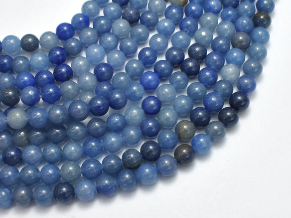 Blue Aventurine Beads, Round, 6mm-BeadDirect