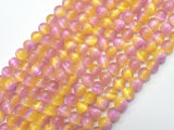 Selenite - Pink & Yellow, 6mm (6.5mm)-BeadDirect