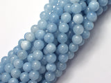 Jade - Aquamarine Light Blue 8mm Round-BeadDirect