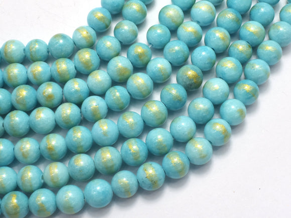 Mashan Jade - Blue, 8mm (8.5mm) Round-BeadDirect