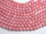 Matte Jade - Rose Pink, 8mm Round-BeadDirect
